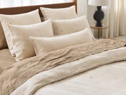Coyuchi Cambria Embroidered Organic Linen Sham< Pillow Shams