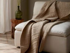 Coyuchi Channel Handstitched Organic Throw< Throws