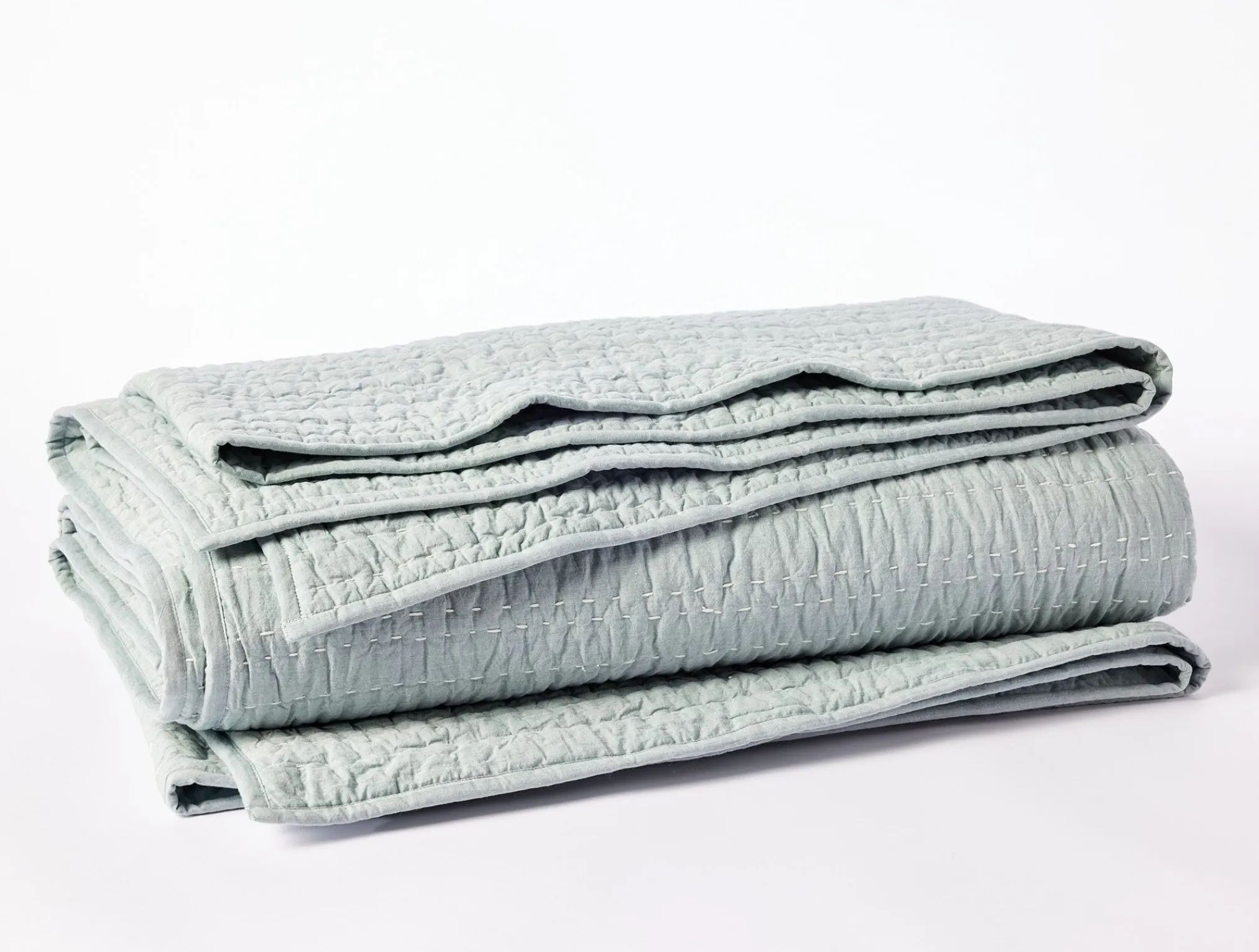 Coyuchi Channel Handstitched Organic Quilt< Quilts + Comforters