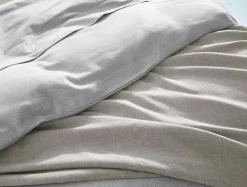 Coyuchi Cloud Brushed™ Organic Flannel Heather Texture Duvet Cover< Duvet Covers + Sets