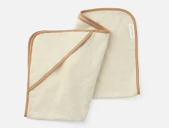 Coyuchi Cloud Loom™ Organic Baby Hooded Towel and Bath Mitt Set< Baby|Baby Bedding