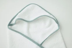Coyuchi Cloud Loom™ Organic Baby Hooded Towel and Bath Mitt Set< Baby|Baby Bedding