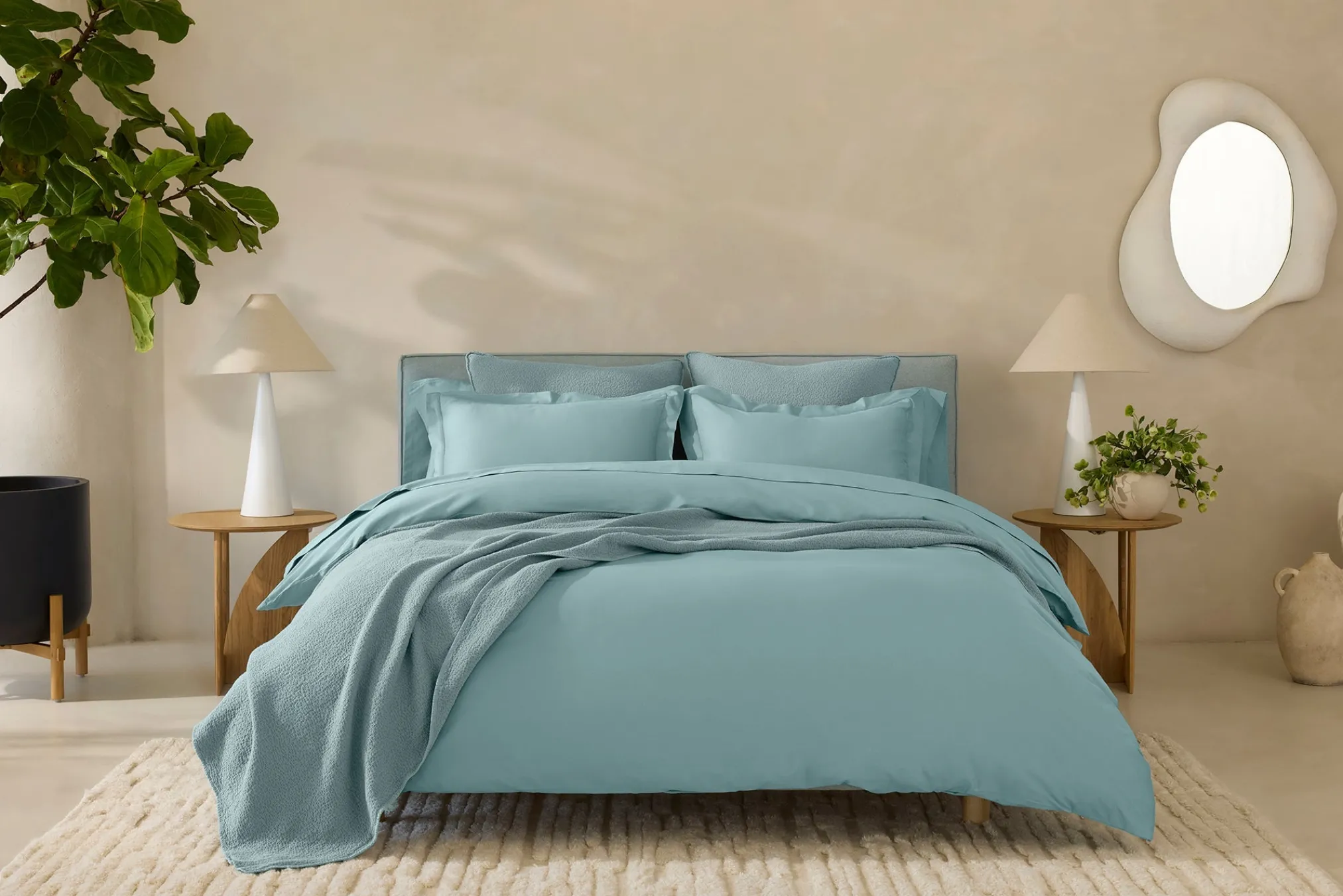 Coyuchi Cloud Soft Organic Sateen Deluxe Bed Bundle< Sateen
