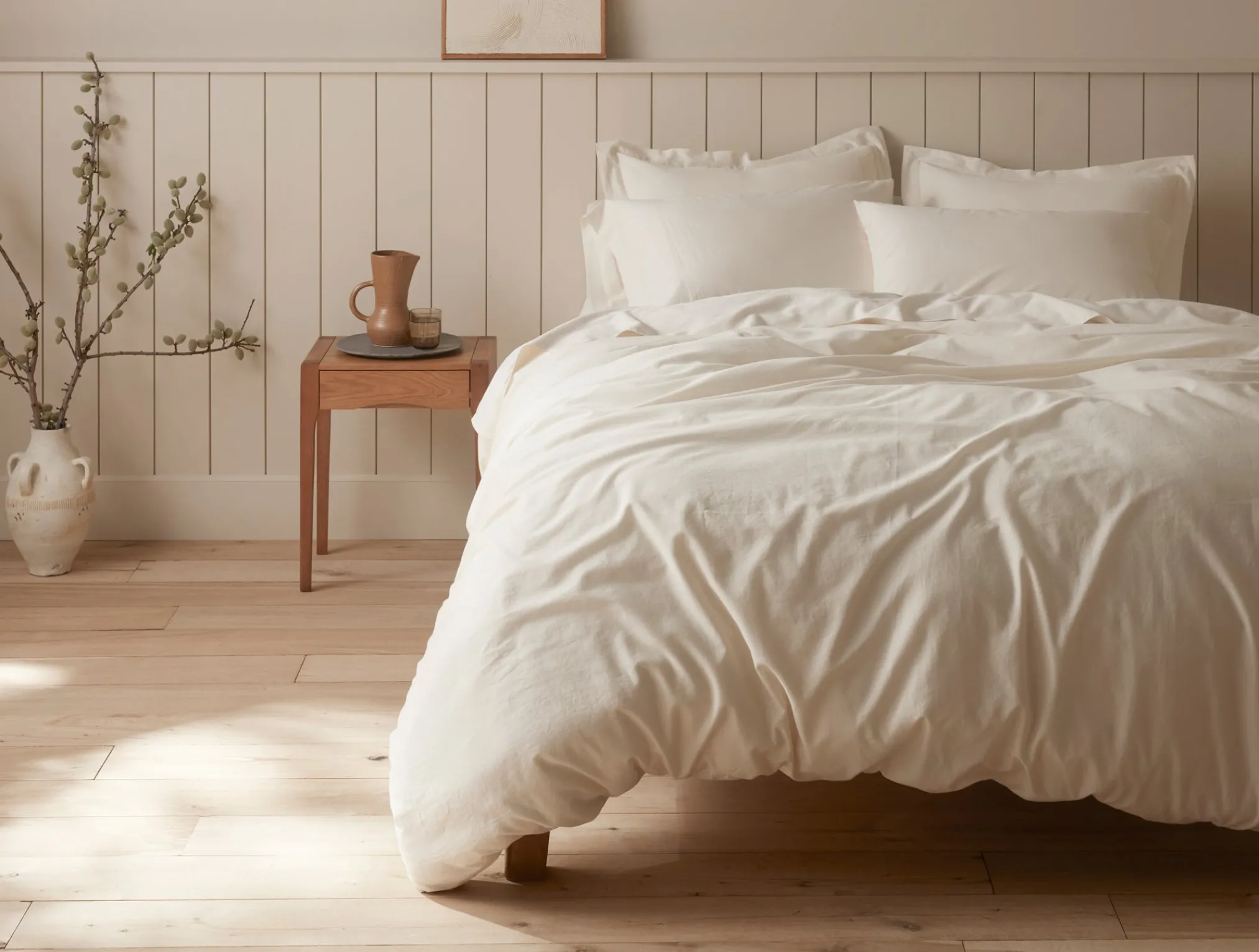 Coyuchi Cloud Soft Organic Sateen Deluxe Bed Bundle< Sateen