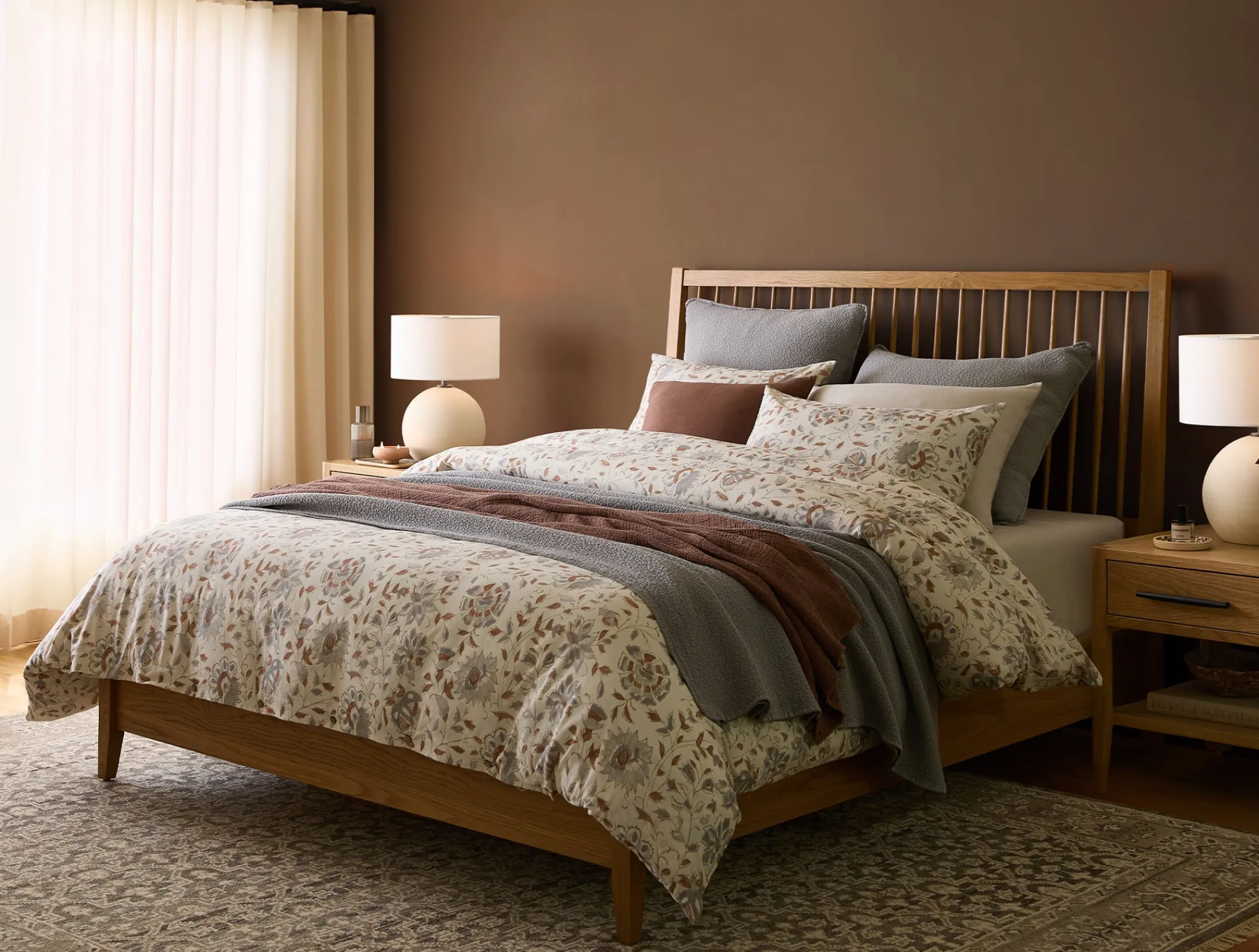 Coyuchi + Rejuvenation Flora Organic Print Duvet Cover< Duvet Covers + Sets