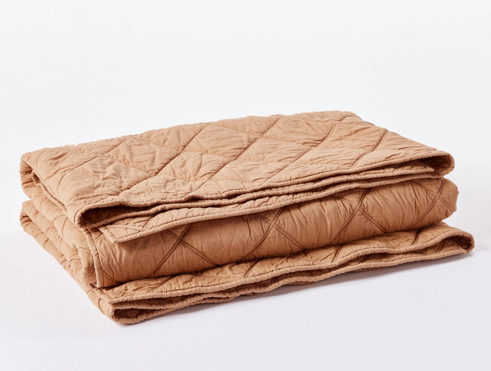 Coyuchi Diamond-Stitched Organic Cotton Comforter< Quilts + Comforters