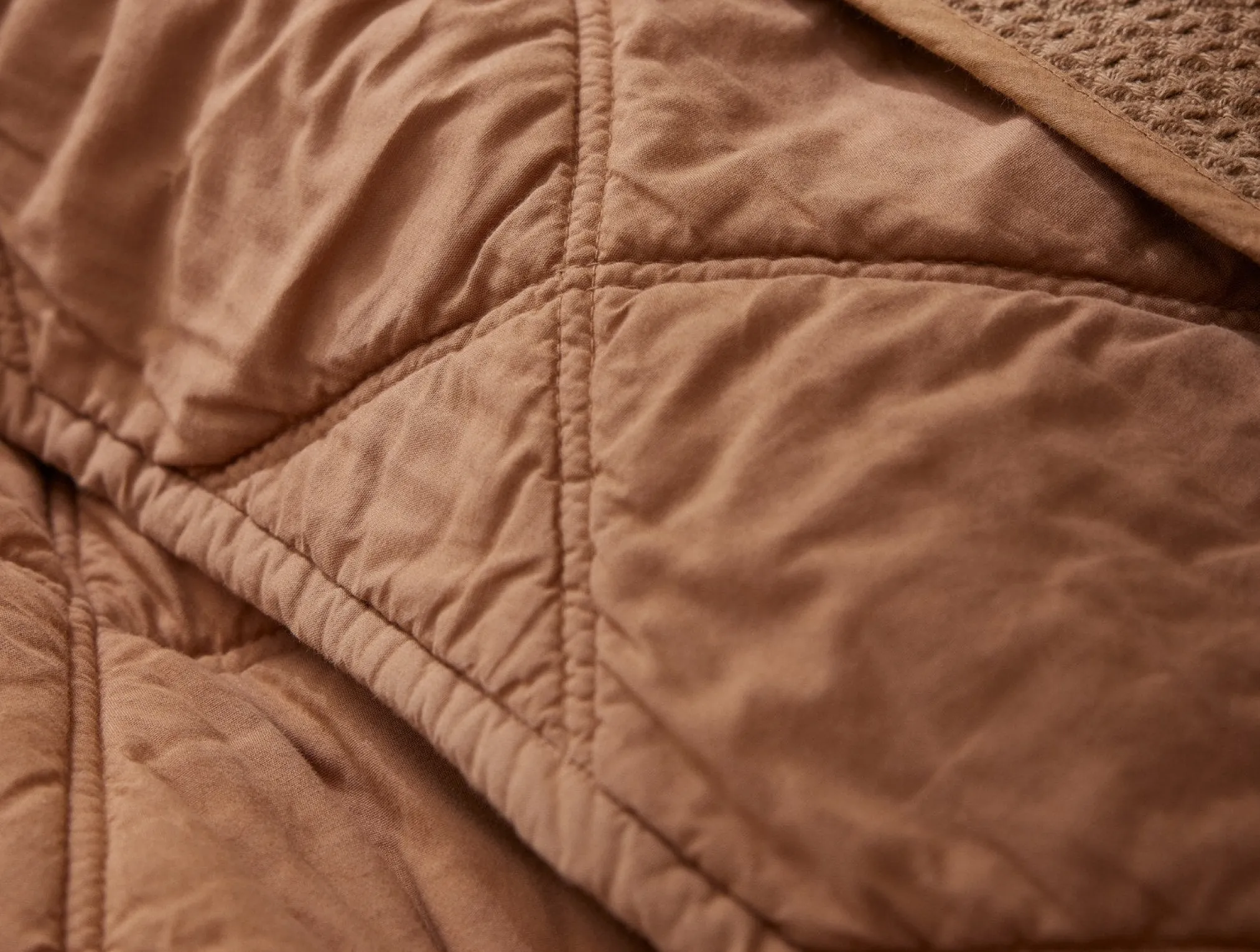 Coyuchi Diamond-Stitched Organic Cotton Comforter< Quilts + Comforters