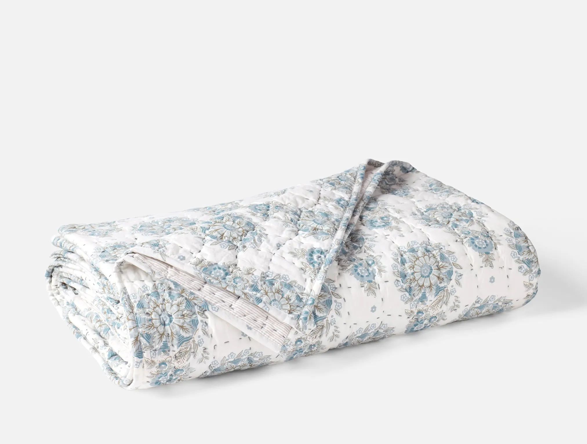 Coyuchi Flores Handstitched Organic Quilt< Quilts + Comforters