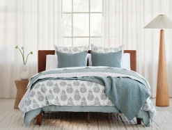 Coyuchi Flores Handstitched Organic Quilt< Quilts + Comforters