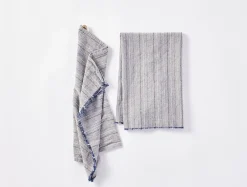 Coyuchi Fringe Stripe Organic Hand Towel, Set Of 2< Kitchen