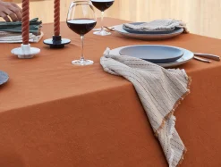 Coyuchi Fringe Stripe Organic Napkins, Set of 4< Dining