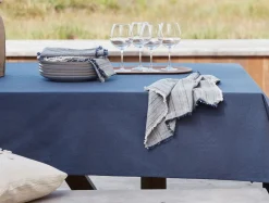Coyuchi Fringe Stripe Organic Napkins, Set of 4< Dining