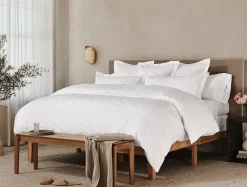 Coyuchi Heirloom Organic Sateen Jacquard Duvet Cover< Duvet Covers + Sets