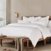 Coyuchi Heirloom Organic Sateen Jacquard Duvet Set< Duvet Covers + Sets