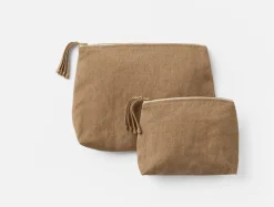 Coyuchi Helena Organic Linen Pouch Set< Accessories