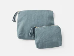 Coyuchi Helena Organic Linen Pouch Set< Accessories