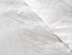 Coyuchi Heritage Organic Percale Jacquard Duvet Cover< Duvet Covers + Sets