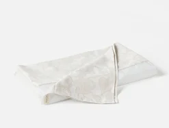Coyuchi Heritage Organic Percale Jacquard Border Flat Sheet< Percale