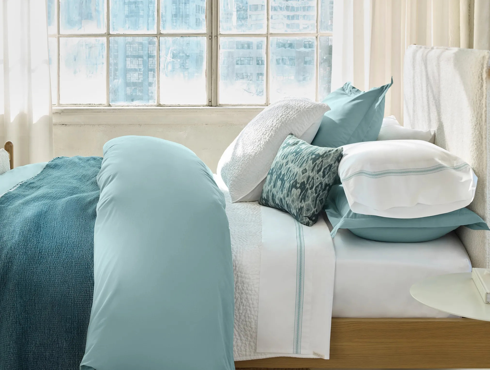 Coyuchi Landscape Embroidered Organic Pillowcases< Pillowcases|Pillowcases