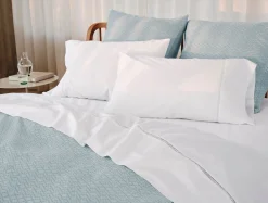 Coyuchi Lattice Organic Percale Pillowcases< Pillowcases|Pillowcases