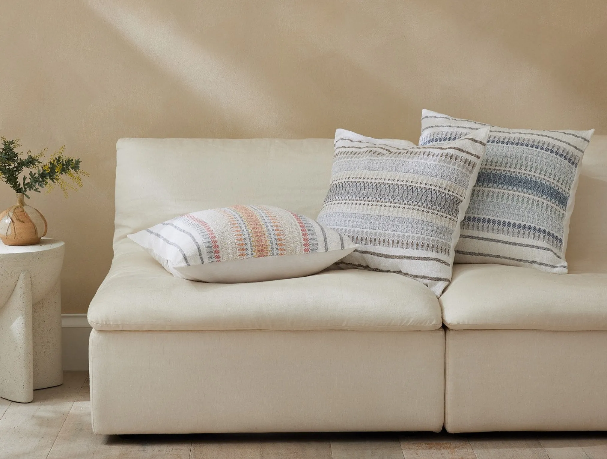 Coyuchi Lost Coast Decorative Organic Pillow Cover< Decorative Pillows