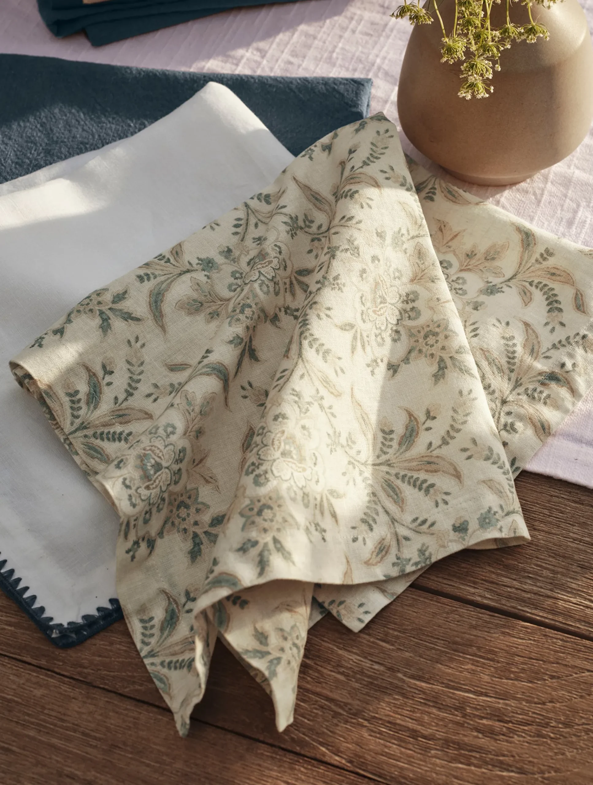 Coyuchi Marguerite Organic Print Napkins, Set of 4< Dining