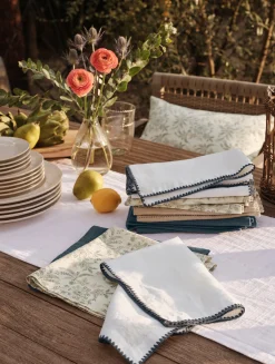 Coyuchi Marguerite Organic Print Napkins, Set of 4< Dining