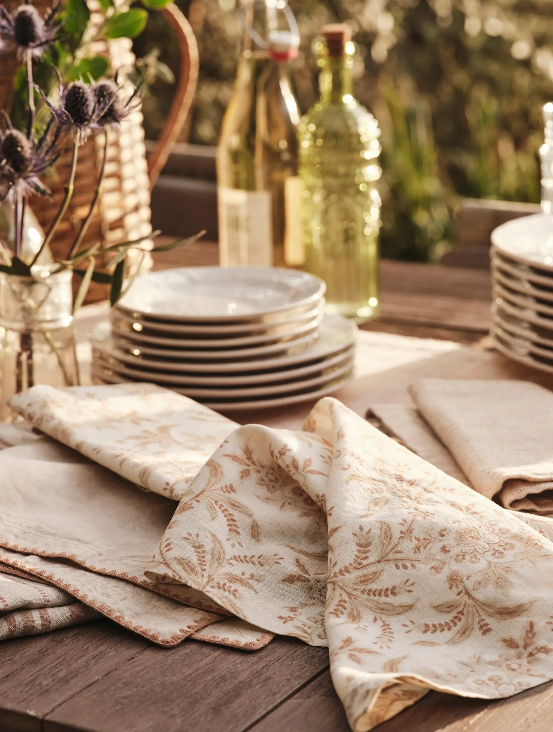 Coyuchi Marguerite Organic Print Napkins, Set of 4< Dining