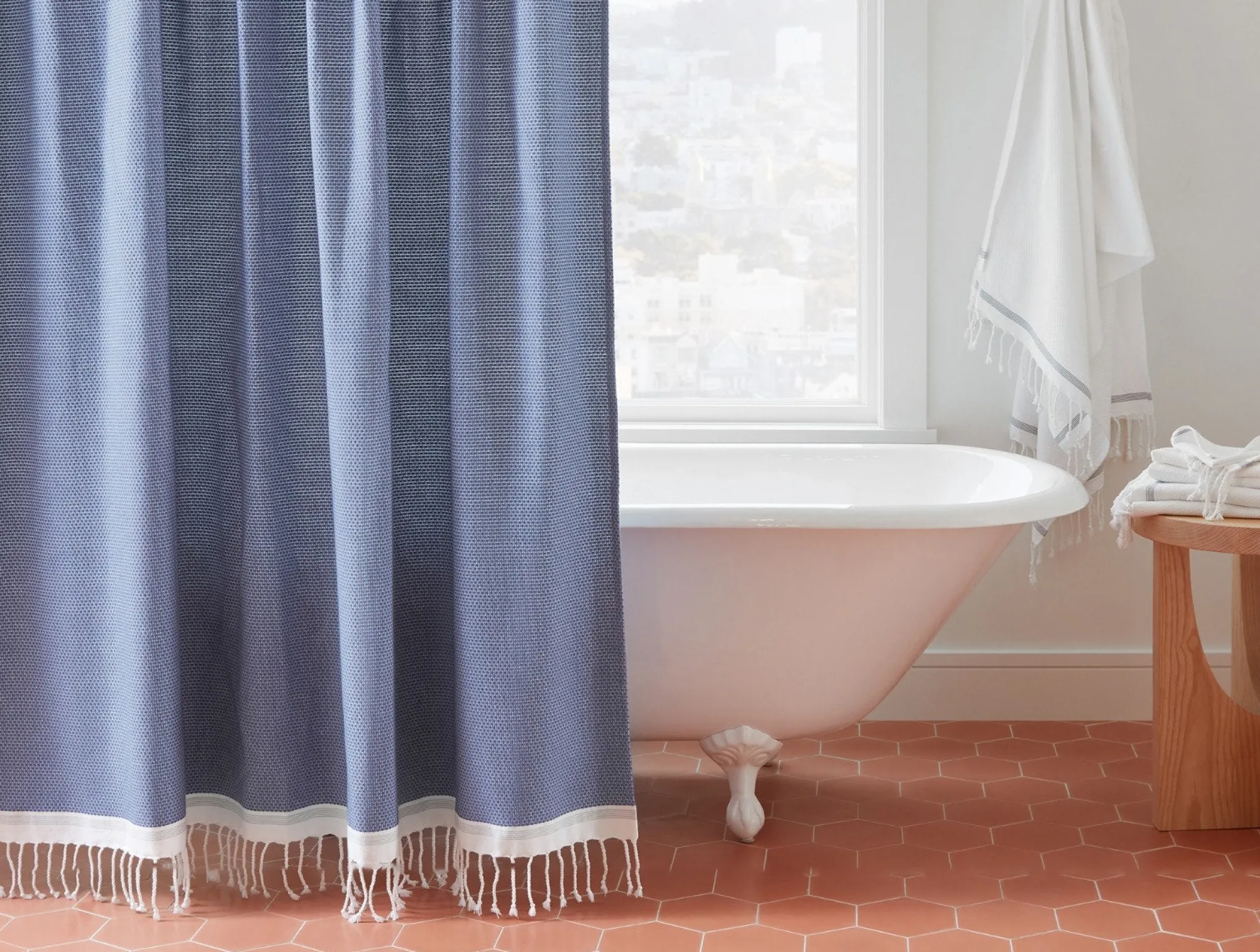 Coyuchi Mediterranean Organic Shower Curtain< Shower Curtains