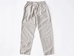 Coyuchi Men's Striped Organic Crinkled Pajama Pants< Men's Sleep