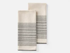 Coyuchi Oak Organic Hand Towel, Set of 2< Kitchen