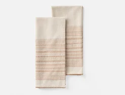 Coyuchi Oak Organic Hand Towel, Set of 2< Kitchen