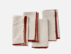 Coyuchi Olivos Embroidered Organic Linen Napkins< Dining