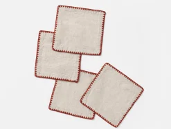 Coyuchi Olivos Embroidered Organic Linen Napkins< Dining
