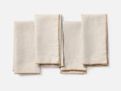 Coyuchi Olivos Embroidered Organic Linen Napkins< Dining