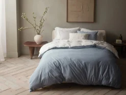 Coyuchi Organic Crinkled Percale™️ Duvet Cover< Duvet Covers + Sets