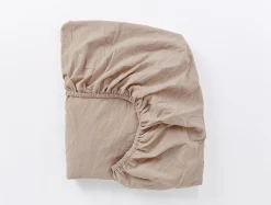 Coyuchi Organic Crinkled Percale™ Fitted Sheet< Fitted Sheets|Fitted Sheets