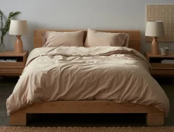 Coyuchi Organic Crinkled Percale™ Duvet Set< Duvet Covers + Sets