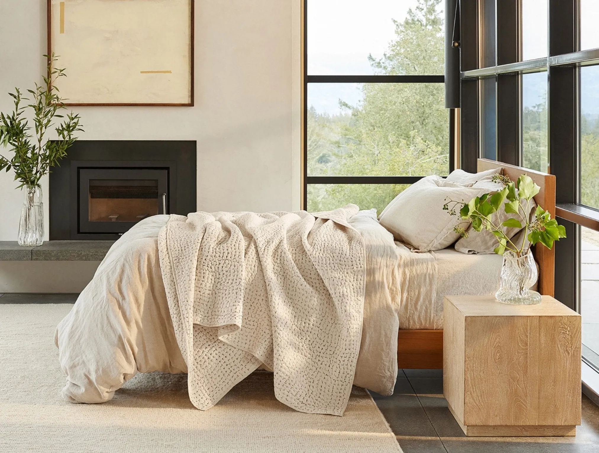 Coyuchi Organic Relaxed Linen Duvet Set< Duvet Covers + Sets