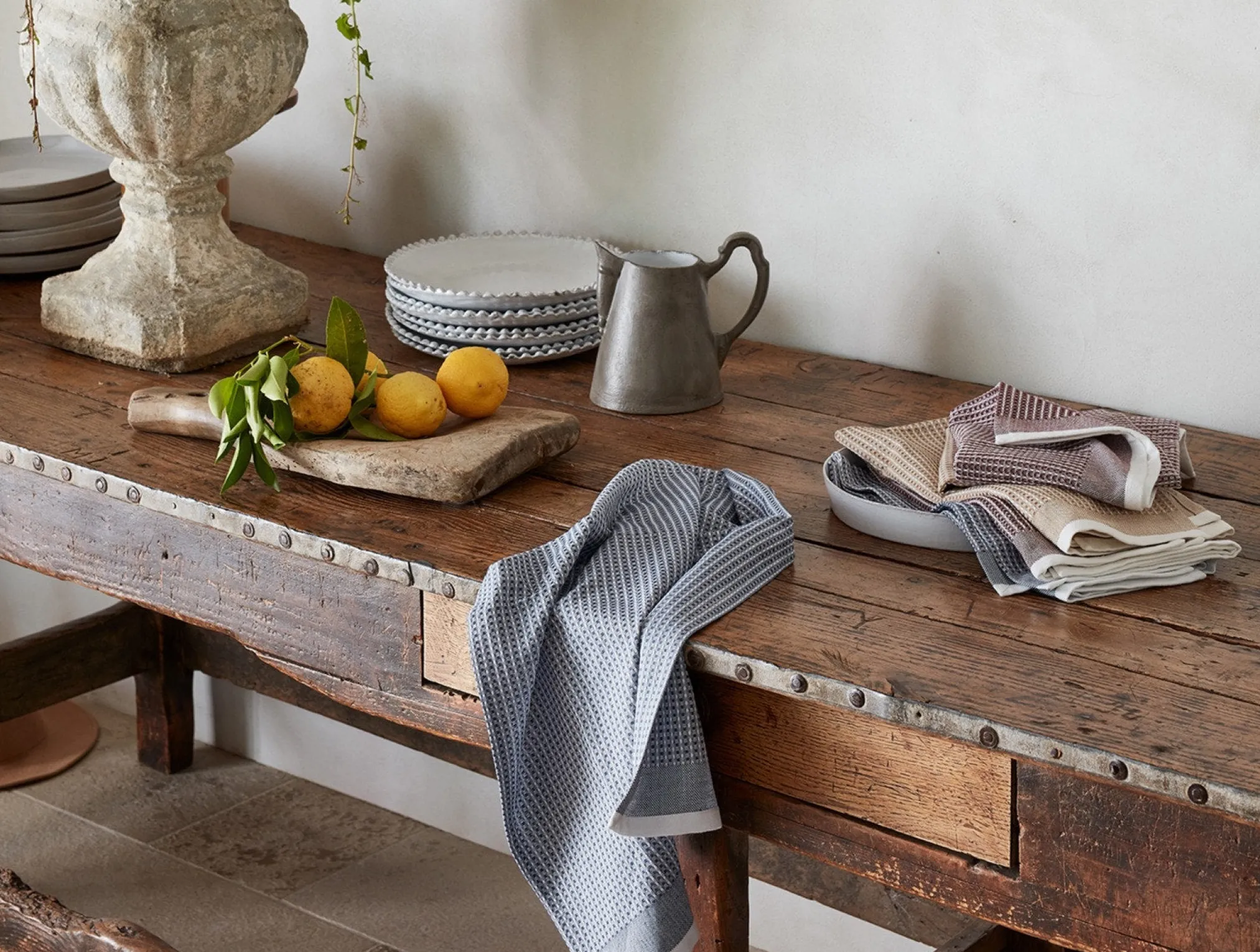 Coyuchi Organic Waffle Kitchen Towels, Set of 6< Kitchen