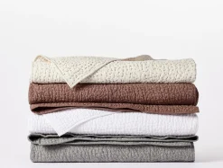 Coyuchi Pebbled Handstitched Organic Quilt< Quilts + Comforters