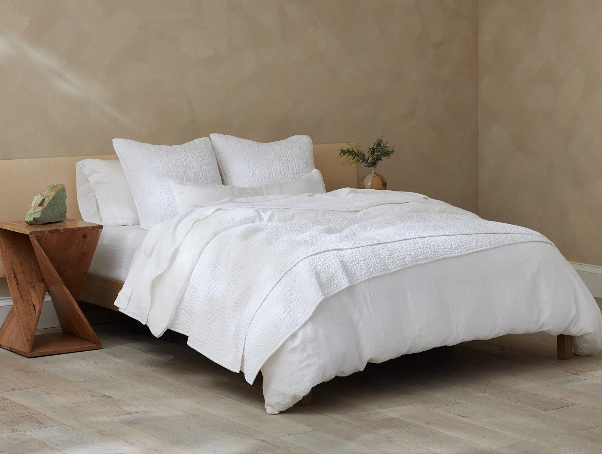 Coyuchi Pebbled Handstitched Quilt Set< Quilts + Comforters