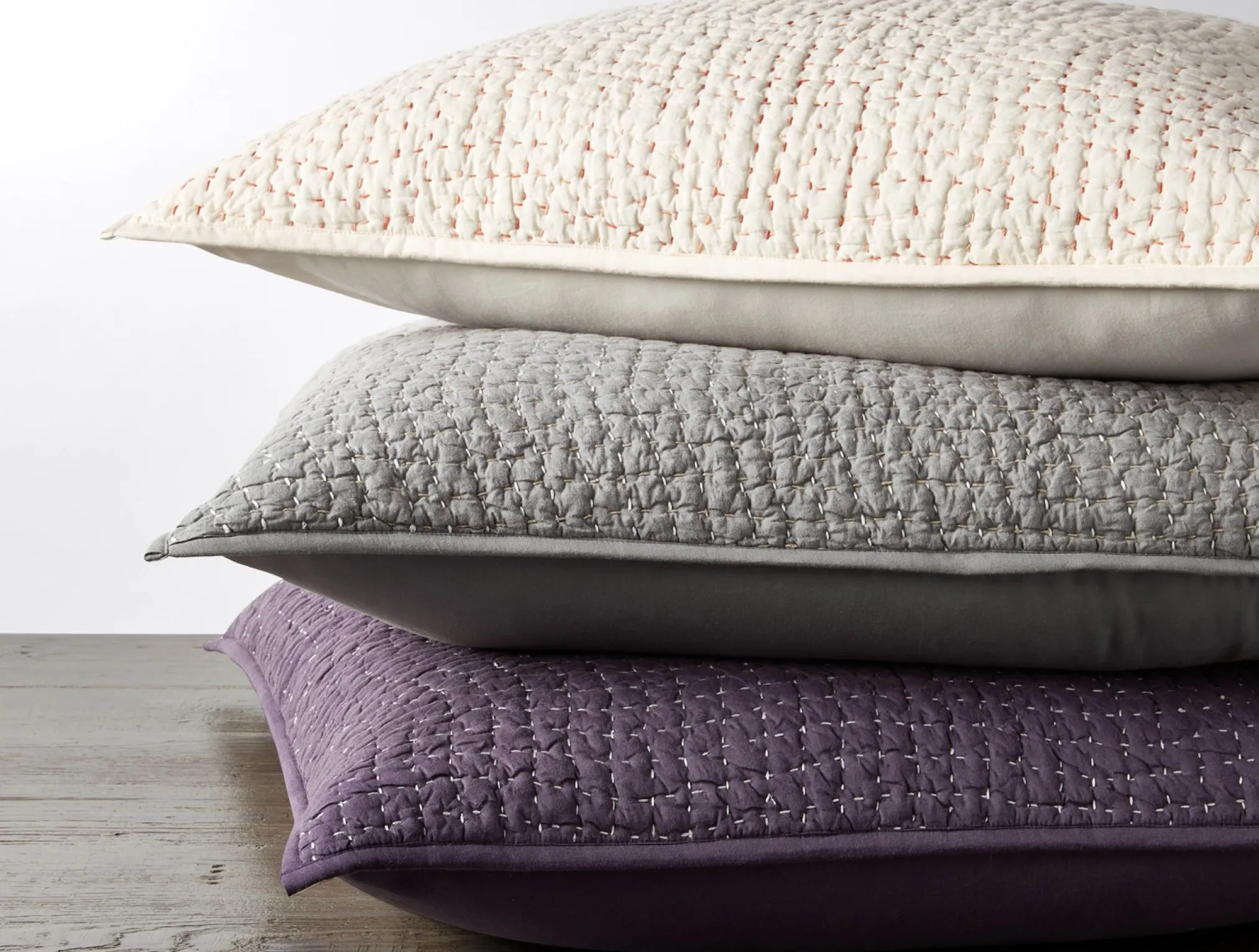 Coyuchi Pebbled Handstitched Quilt Set< Quilts + Comforters