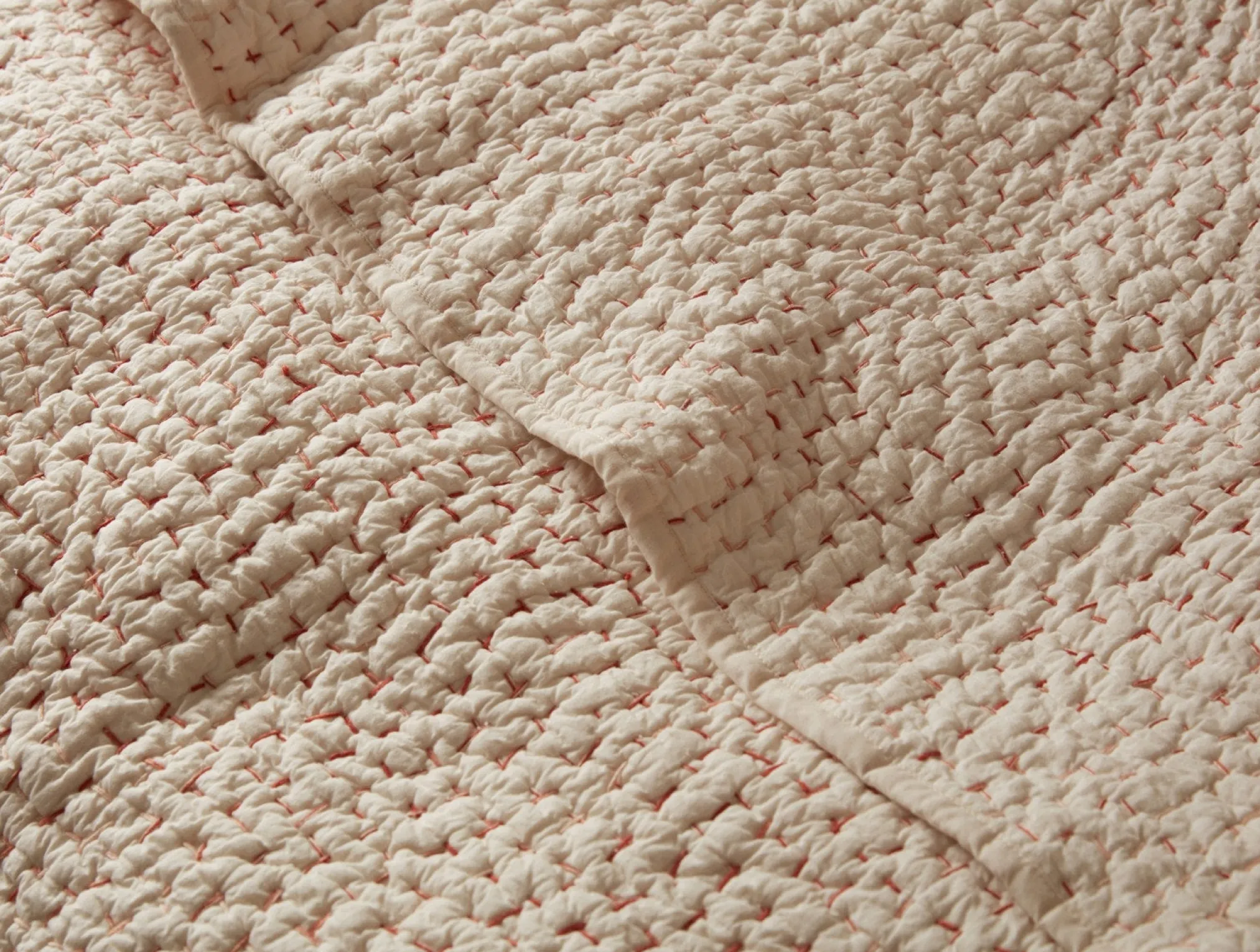 Coyuchi Pebbled Handstitched Quilt Set< Quilts + Comforters