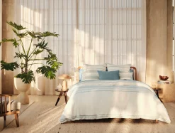Coyuchi Rippled Stripe Organic Duvet Set< Duvet Covers + Sets