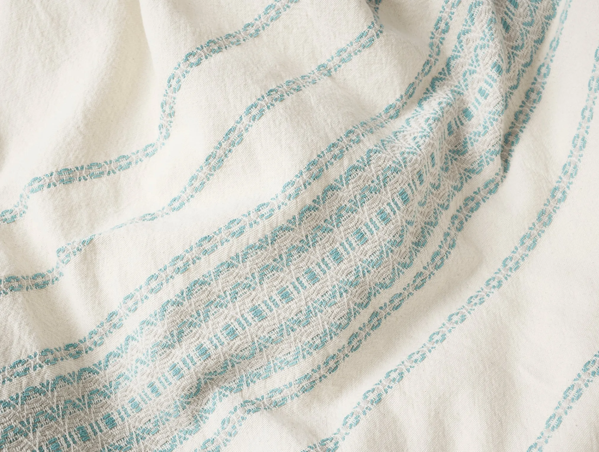 Coyuchi Rippled Stripe Organic Duvet Set< Duvet Covers + Sets