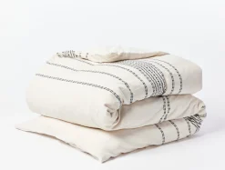 Coyuchi Rippled Stripe Organic Duvet Cover< Duvet Covers + Sets