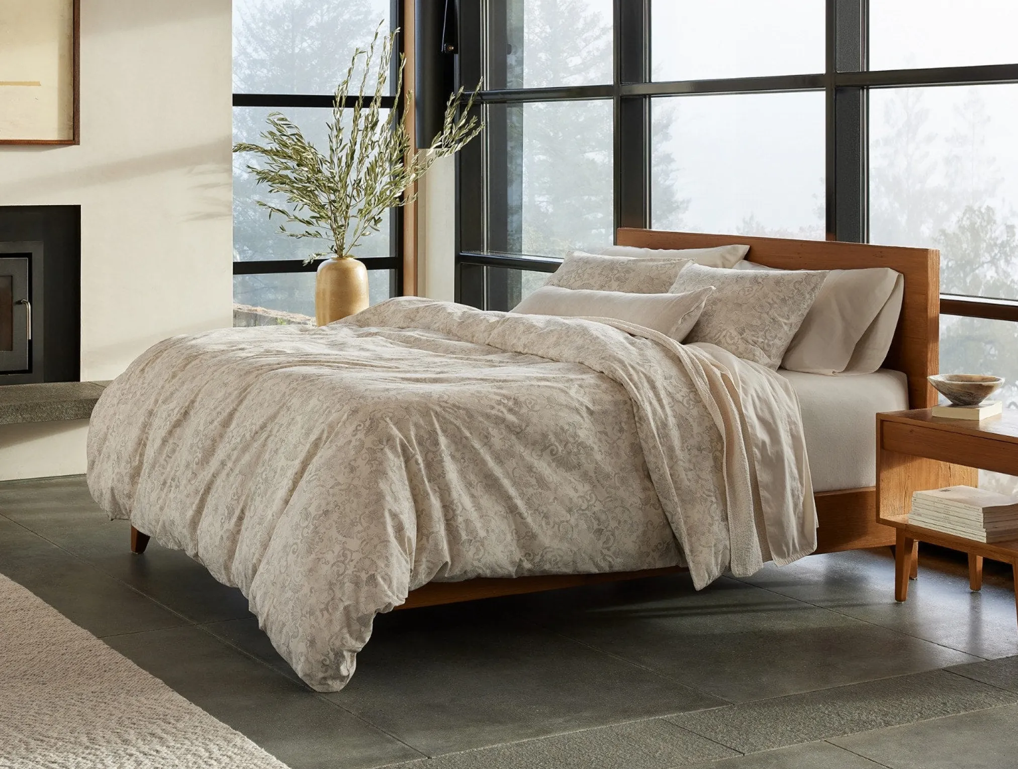 Coyuchi Solana Organic Print Duvet Cover< Duvet Covers + Sets