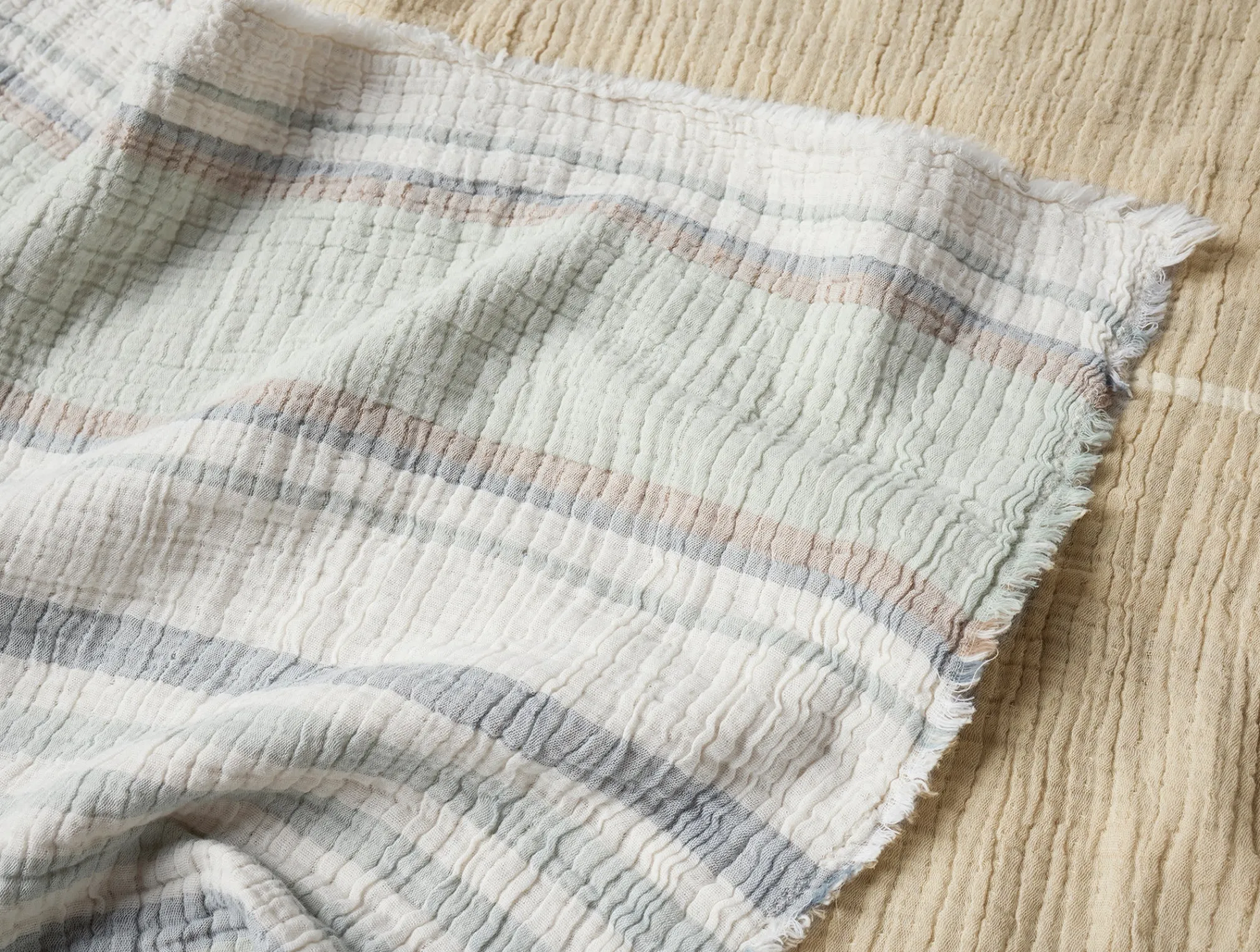 Coyuchi Topanga Organic Matelasse Throw< Throws