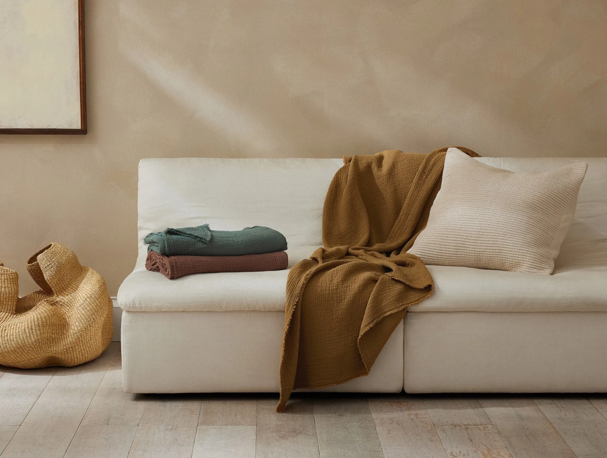Coyuchi Topanga Organic Matelasse Throw< Throws
